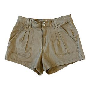 HOLLISTER Women's Ultra High Rise Pleated Chino Shorts Khaki Size 15